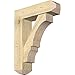 Ekena Millwork BKT0806X28X36BOA04RDF Balboa Craftsman Rough Sawn Bracket w/Offset Brace, Douglas Fir