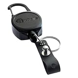 KEY-BAK Heavy Duty Locking Sidekick Retractable Badge Holder with Large ID Badge Holder Strap & Secu