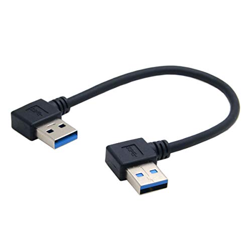 chenyang USB 3.0 Cable USB 3.0 90 Degree Angled Data Extension Cable for Hard Disk Laptop 0.5M, BLACK - Image 3