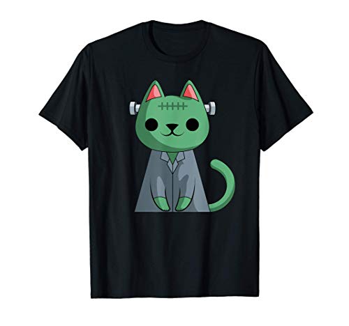 Frankenstine Cat Halloween Funny Horror regalo di Halloween Maglietta