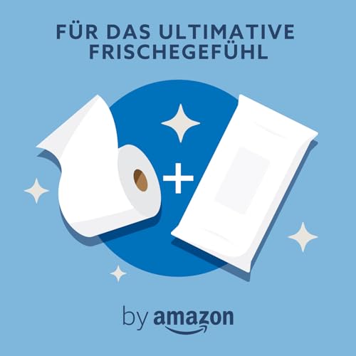 by Amazon Sanfte, feuchte Toilettentücher, geruchlos, fein bis spülend, Unparfümiert, 240 Stück (6 Packungen mit je 40 Stück)