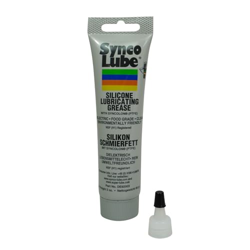Super Synco Lube 92003 - Grasa lubricante de silicona con Syncolon (PTFE) + accesorio aplicador 10201