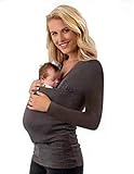 KURAZL Familie Babytrage Kleidung Känguru T-Shirt Multifunktionskleidung für Mutter mit Baby Kurzarm Big Pocket Tank T-Shirt Top,Grau,M