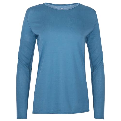 Hot Chillys Women's Pepper Bi-Ply Crewneck Top - Midweight Relaxed Fit Base Layer Thermal Workout Training Cold Weather Long Sleeve Top, Cross Country Blue, XS by Hot Chillys - Used condition - US$43.69
