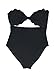 Cupshe Fashion Women's Sexy Irregular Hem One Piece Padded Bikini Set (Large)