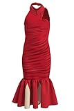 Kids Girls Cruella Deville Costume 2021 Halloween Cosplay Red Dress for Child,Large