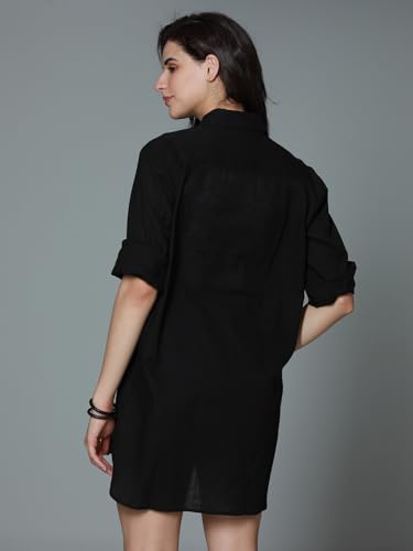 Image of High Star Classic Oversized Spread Collar Long Sleeves Casual Shirt