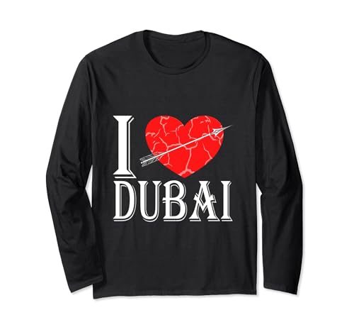 Dubai United Arab Emirates UAE I Love Dubai Souvenir Long Sleeve T-Shirt