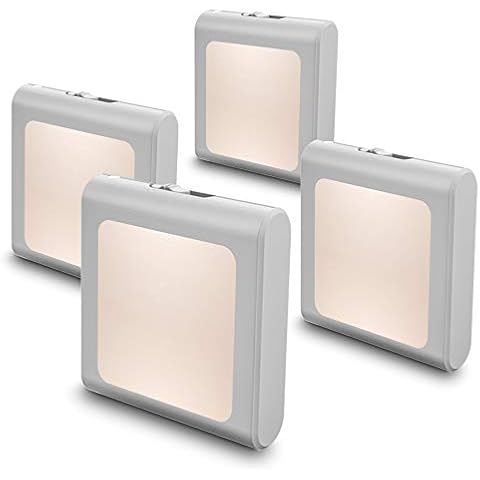 MAZ-TEK Plug in Dimmable Led Night Light with Auto Dusk to Dawn Sensor, Soft Warm White Nightlights for Hallway,Bedroom, Kids Room, Kitchen, Stairway, 4 Pack Cover