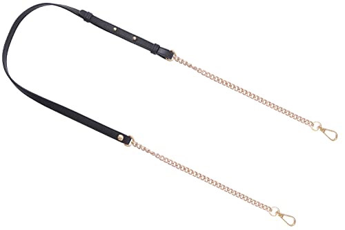 VanEnjoy Genuine Leather Chain Strap Replacement Purse Crossbody Bag Handbag Adjustable (Black)