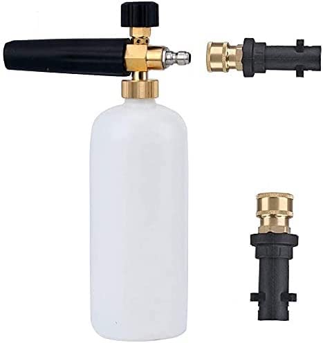 Machine à Laver Pistolet Pression à Mousse de Neige, Réglable Canon Nettoyeur pour Voiture Moto 1L Bouteille Compatible avec Karcher Série Kärcher K2/K3/K4/K5/K6/K7 Cover