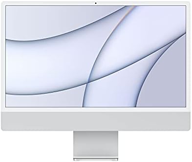 Apple iMac 2021 all-in-one desktop computer with M1 chip: 8-core CPU, 8-core GPU, 24-inch Retina display, 8GB RAM, 256GB SSD storage, 1080p FaceTime HD camera, matching accessories; Green