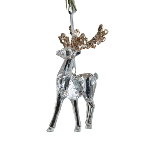 Adornos colgantes de carámbano acrílico transparente para árbol de Navidad con cuerda para interiores y exteriores, fiesta de invierno, boda, Año Nuevo, decoración de vacaciones, 17 estilos