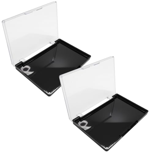 2 Pack Black Base Clear Lid Magnetic Eyeshadow Palette for Makeup Artists, Empty Eyeshadow Palette...