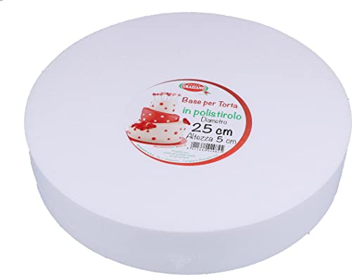 Graziano, Base de polystyrène pour gâteaux, disques Ronds pour Bases de gâteaux ou Faux Topper,...