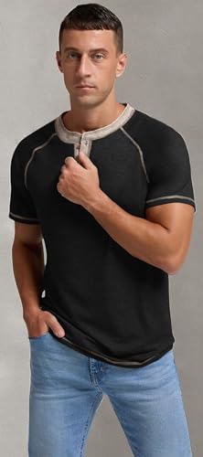 Image of Sailwind Mens Henley Long /Short Sleeve T-Shirt Cotton Casual Shirt