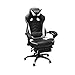 RESPAWN 110 Racing Style Gaming Chair, Reclining Ergonomic Leather Chair with Footrest, in White