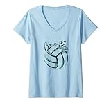 Photo Gallery donna genitori pallavolo team game day teal & black splatter maglietta con collo a v Photo Gallery donna genitori pallavolo team game day teal & black splatter maglietta con collo a v