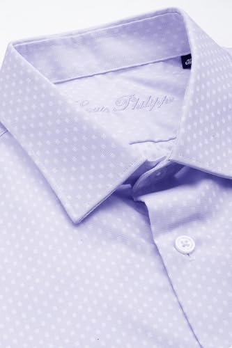 Image of Louis Philippe Men's Slim Fit Easy to Iron Everyday wear Premium Cotton Full Sleeve Textured Formal Shirt