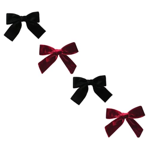 BESPORTBLE Accesorios Para Cabello De Terciopelo Con Diseño De Lazo Tocados De Clip Para Cabello y Burdeos Adornos Elegantes Para Mujeres