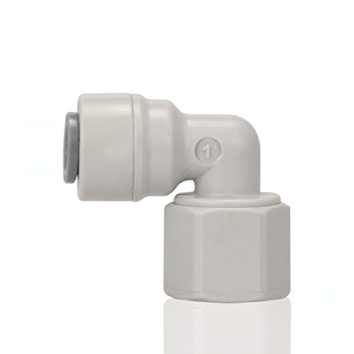 Filetage femelle 1/4 ''NPT-1/4'' OD Tube RO eau connecteur rapide coude jonction serrée Double étanchéité PE raccord de tuyau ERBER