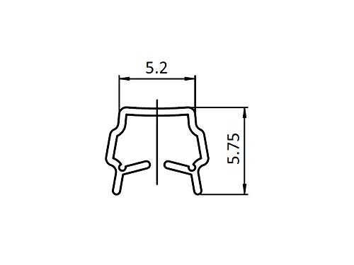 Infissi In Alluminio Profilo Copertura Scanalatura Tipo I - 1 Metro, Per Lavori Di Finitura E Rivestimento Profilato Acciaio