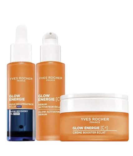 Yves Rocher Glow Energie Night Oil Radiance Restoring Firming Face Skincare Evening Moisturizing Serum Formula 30 ml/1 fl.oz