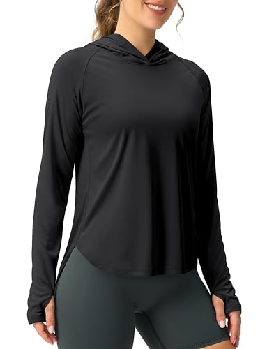 Viodia Women's Sun Hoodie UPF 50+ SPF Rash Guard Long Sleeve Lightweight Quick Dry UV Shirts for Hiking Fishing Swim