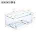 YoBa Thick Acrylic Tissue Box Holder Rectangular Tissue Box Dispenser with Silver Plated Aluminum Legs for Bathroom, Kitchen, Bedroom, Office, Hotels and Restaurant (Rectangle, Clear (Silver Legs))