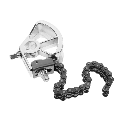 Pedal doble de cadena para bombo jazz Toddmomy plateado miniatura 1