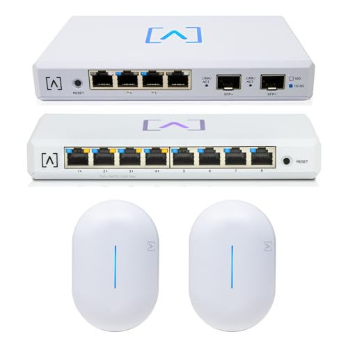 Image of Alta Labs Pro Home Networking Bundle | 6.3 Gbps WiFi | 10 Gbps Ethernet | Real-Time Stats | Seamless Roaming, PoE+, 4096 QAM | IP54 Rated WiFi Access Points | 4x4 MU-MIMO Antennas for Extended Range