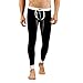 Produktbild Herren Thermohose Weiche Thermo-Unterwäsche Unterhose Basisschicht Lange Unterhose Sexy Niedrige Taille Warme Leggings, Unterteile - schwarz, Groß