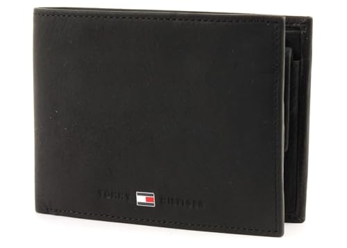 Tommy Hilfiger Leder Geldbörse Johnson Wallet Black schwarz