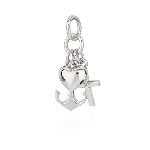 NKlaus Kettenanhänger klein Glaube Liebe Hoffnung 925 Silber 11mm Herz Anker Kreuz 9861