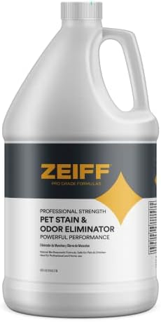 Zeiff Pet Stain and Odor Remover - Pet Odor Eliminator for Home and Professional Use - Pet Urine Enzyme Cleaner to Break Up Tough Stains - Carpet Stain Remover for Dog Urine and Cat Pee, Feces, Fluids