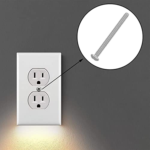 Jianling 30Pcs Long Electrical Outlet Screws, Machine Screws Device Mounting Screws Electrical Outlet Extender #TOP3