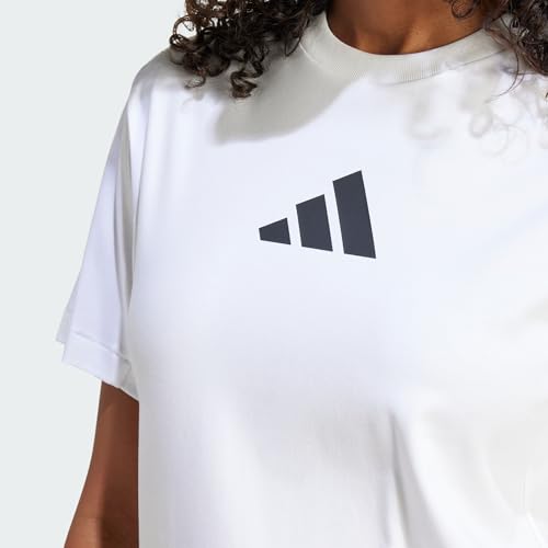Adidas T-Shirt Z.N.E. JE7857 Bianco Regular Fit - 4