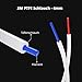 2M PTFE Teflon Tube for 3D Printer - 1.75mm Filament, 4mm OD X 2mm ID Clear High-Temperature Resistance Flexible Extruder Tubing