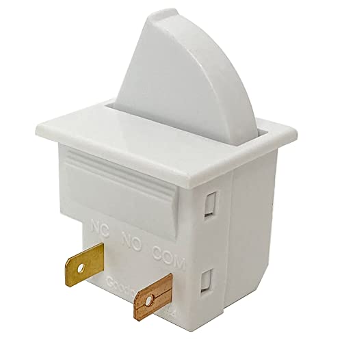 2Pcs Refrigerator Door Light Switch 2 Feet Compatible For Ge Whirlpool, Maytag, Admiral, Amana, Kenmore, Kitchenaid, Magic Chef Freezer Momentary Fridge Switch 2Pin Nc Ac 250V 2A-2.5A #TOP1