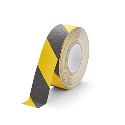 Durable Nastro Antiscivolo Standard Duraline Grip Color, 50 Mm X 15 M, Per Fissare Scale, Rampe, Giallo/Nero, 1083130
