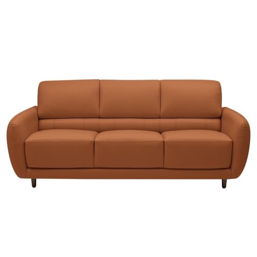 Image of Wakefit Sofa Set | 5 Year Warranty | Sofa 5 Seater, 5 Seater Sofa for Living Room, Wooden Sofa Set 3+2 Seater - Solomon(Robin : Tan)