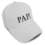 Baseball Caps for Men & Women Embroidered Papi Dad Father E Ladies & Men Baseball Hats Acrylic White Design Only