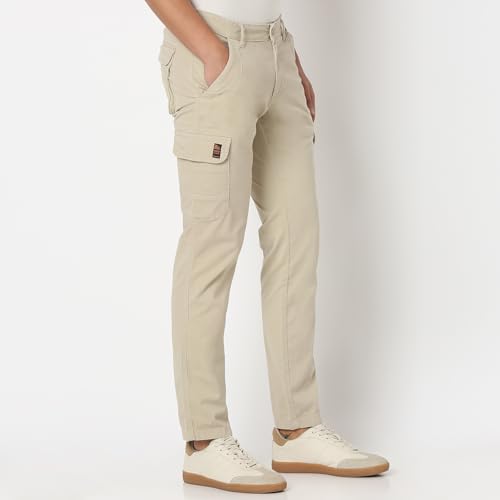 Image of Spykar Men's Regular Cargo Pants