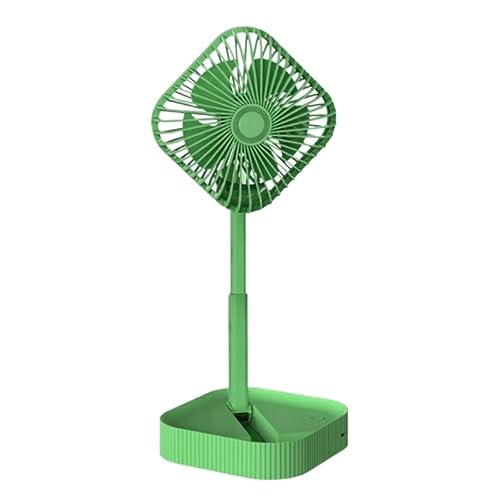 Ventilateur portable 3 vitesses rechargeable USB vert pliable
