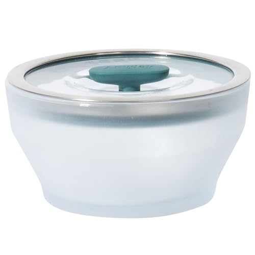 Image of Anyday Microwave Cookware | Microwave Safe Containers | Microwave Cooking Bowls | Mixing Bowl With Lid | Borosilicate Glass Containers With Lid, 16Cm / 0.95 liter, Multicolor