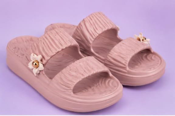 Image of Women's Stylish Casual Slippers | Comfortable Slip-On Sandals | Trendy Daily Wear Footwear and Lightweight