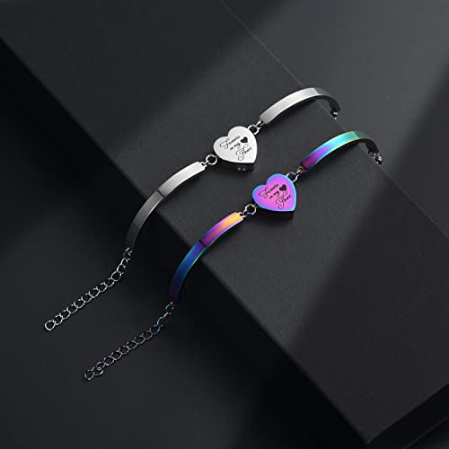 Alway In My Heart Cremation Bracelet For Ashes Cremation Jewelry Heart Shape Bracelet (White-5) #TOP3