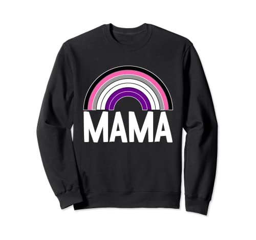 Asexual Mamá Arco Iris LGBT-Q Cool Ace Orgullo Bandera Color Mamá Sudadera