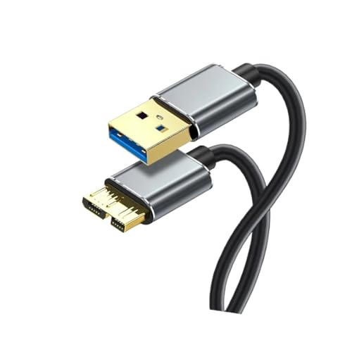 Cable de datos USB-B 0.5 m USB 3.0 para disco duro externo miniatura 4
