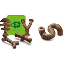 Benebone Medium Holiday 4-Pack Dog Chew Toys for Aggressive Chewers, Made in USA, 60lbs and Under & Tripe Bone Durable Dog Chew Toy for Aggressive Chewers, Real Tripe, Made in USA, Medium